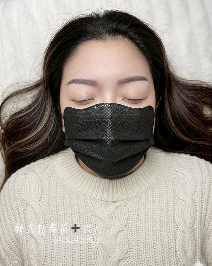 台北中山區韓式粉霧眉自然漸層作品-Eva老師